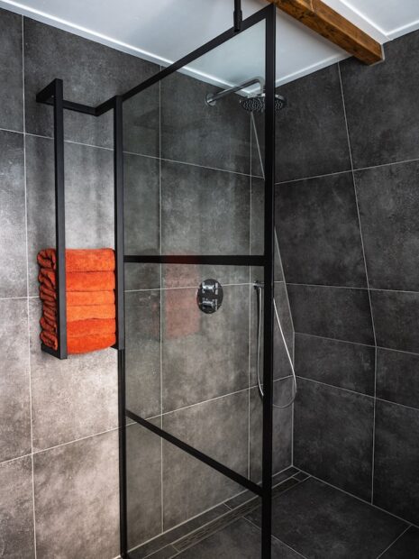 black stone shower wall panels